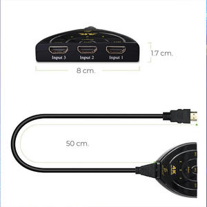 <strong>Hdmi</strong> Switcher 4k 3 <strong>Inputs</strong> 1 <strong>Output</strong> Selector Connector