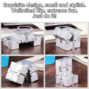 Úc Hợp kim nhôm mục tiêu gấp kim loại câu đố lắp ráp mới lạ Infinity Magnetic Cube với trường hợp quà tặng cho tự kỷ - Product Image 6