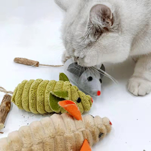 インタラクティブな猫のおもちゃの中にシルバーのスティックテールキャットニップと新しい到着かわいいぬいぐるみマウスのおもちゃ - Product Image 2