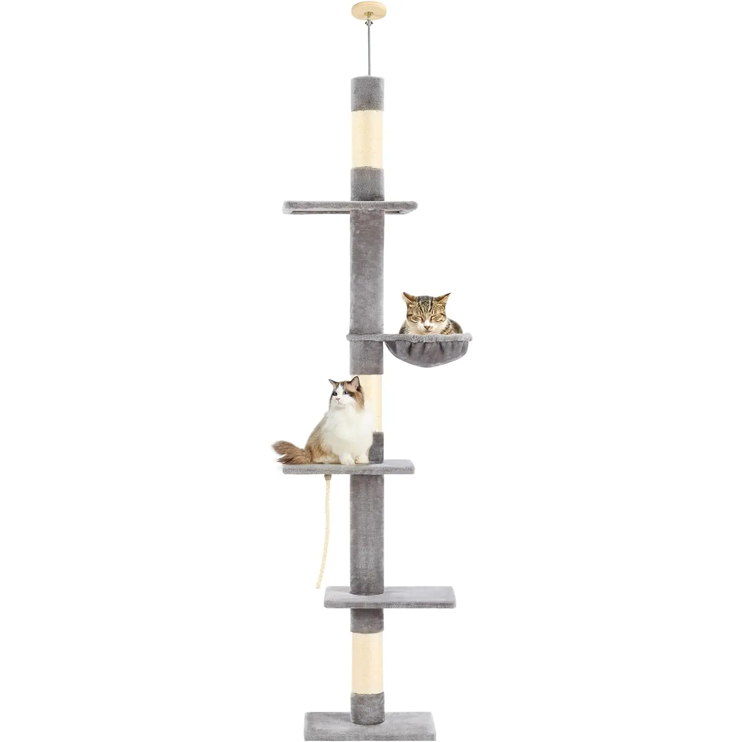 أرجوحة شبكية مريحة على شكل برج للقطط حوامل للخدش من Sisal منتجات تفاعلية داخلية مستلزمات حيوانات أليفة ألعاب شجرة القطط