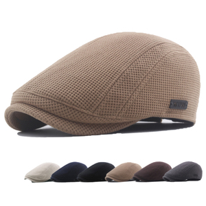 卸売春秋冬暖かいニットキャップベレー帽フラットトップアイビーハット男性用 - Product Image 1