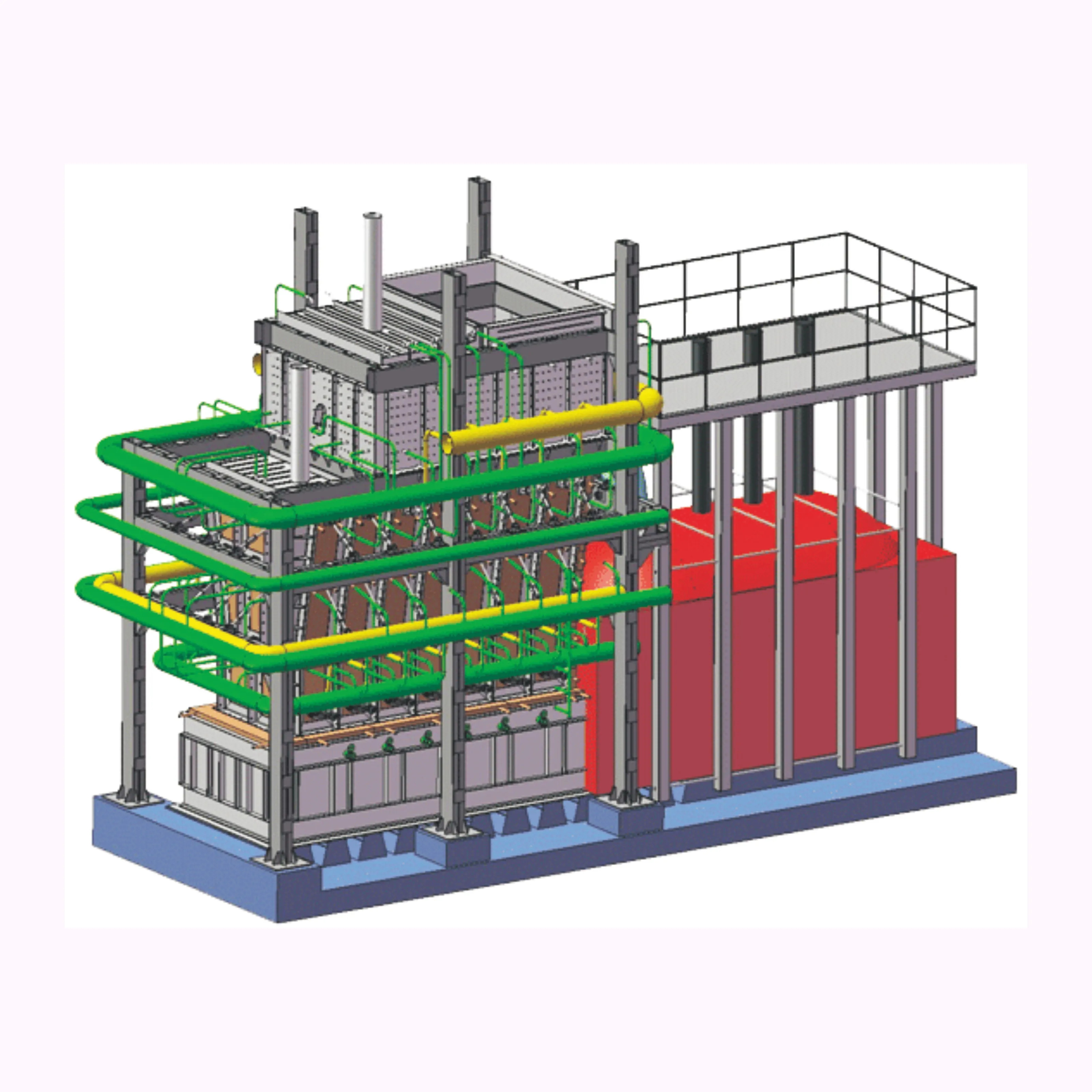 Four de traitement thermique industriel de haute qualité Machine de recyclage de batterie au plomb durable Soufflage latéral en oxygène