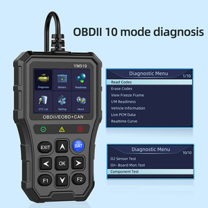 Check Engine System OBD2 Lector de código Herramienta de diagnóstico de coche Probador de batería Lector de código Escáner de código de error en varios idiomas - Product Image 4
