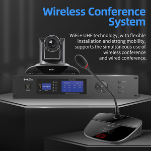 HUAIN UHF WiFi Chairman Mic Wireless Microphone Conference System <strong>Meeting</strong> for Minister Office