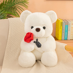 Romantik sevgililer yeni yıl hediyeleri kabarık sevimli sarılın gül dolgu oyuncak ayı peluş oyuncaklar kızlar kadınlar için
