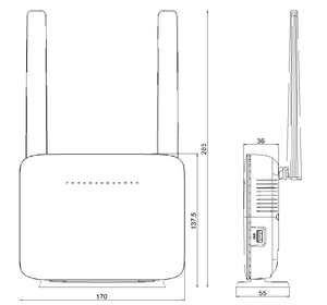 AW-VD1200B 4 RJ45 portları 4GE AC1200 VDSL modem yönlendirici entegre VDSL kablosuz erişim noktası WiFi 5 Gigabit dual band kablosuz DSL - Product Image 3