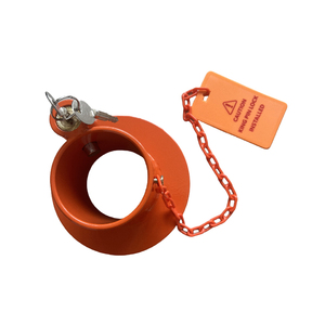 Bánh xe Vua Pin khóa thép rắn chống trộm Trailer nhiệm vụ nặng nề khóa Kingpin với thẻ cảnh báo - Product Image 4