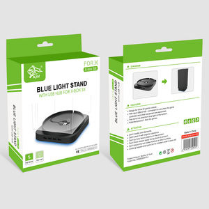 Dikey mavi işık standı dok istasyonu Xbox serisi X oyun konsolu için Xbox SX aksesuarları için 4 USB Hub portu ile kutuda - Product Image 6