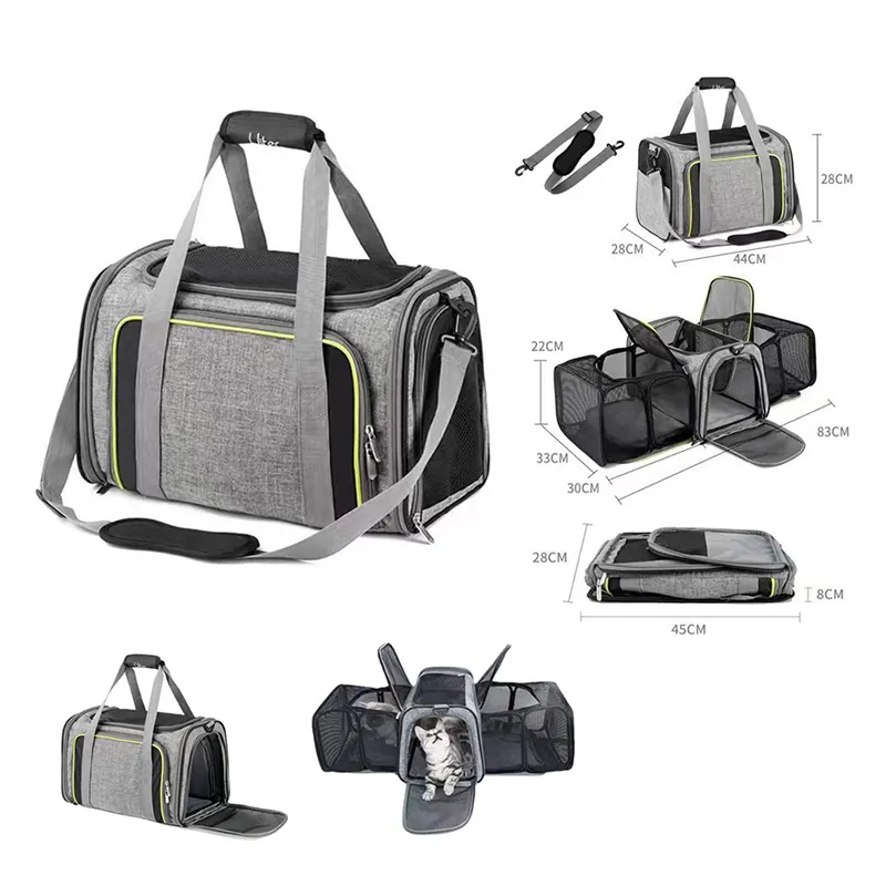 Wholesale Factory Direct High Elastic And Waterproof Oxford Cloth Foldable Luxury Pet Carrier Transparent Pet Carrier