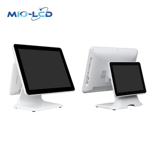Двойной сенсорный экран POS-машина 15 дюймов windows Pos терминал Ресторан розничная продажа 4 + 64 ГБ все-в-одном POS терминал кассовый аппарат - Product Image 3