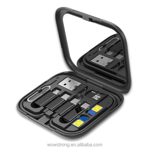 2025 yeni varış promosyon hediye setleri ile çoklu USB şarj adaptörü kablo hızlı şarj kiti OEM Logo saklama kutusu ayna - Product Image 6