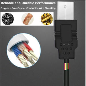 高品质90度左角5针迷你USB 2.0电缆b型公线3A快速充电功能电脑用聚氯乙烯编织 - Product Image 5