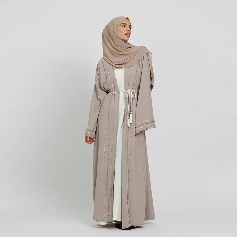 Đầm Wanita Tay Phồng Áo Abaya Dubai Có Tay Áo Quần Áo Hồi Giáo Áo Dài Tay Cho Phụ Nữ Hồi Giáo Bằng Polyester