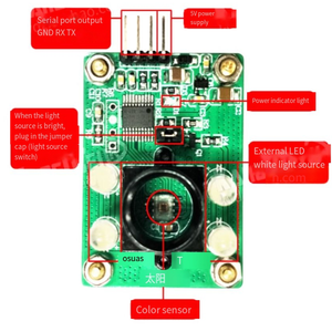 TCS230 TCS3200 sensore di riconoscimento colore sensore RGB tre colori porta seriale di uscita - Product Image 5