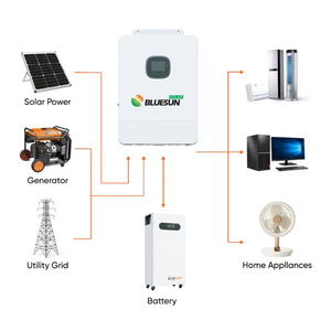 Bluesun美国标准110V/220V太阳能系统12Kw 10Kw工厂价格太阳能系统家用电源转售