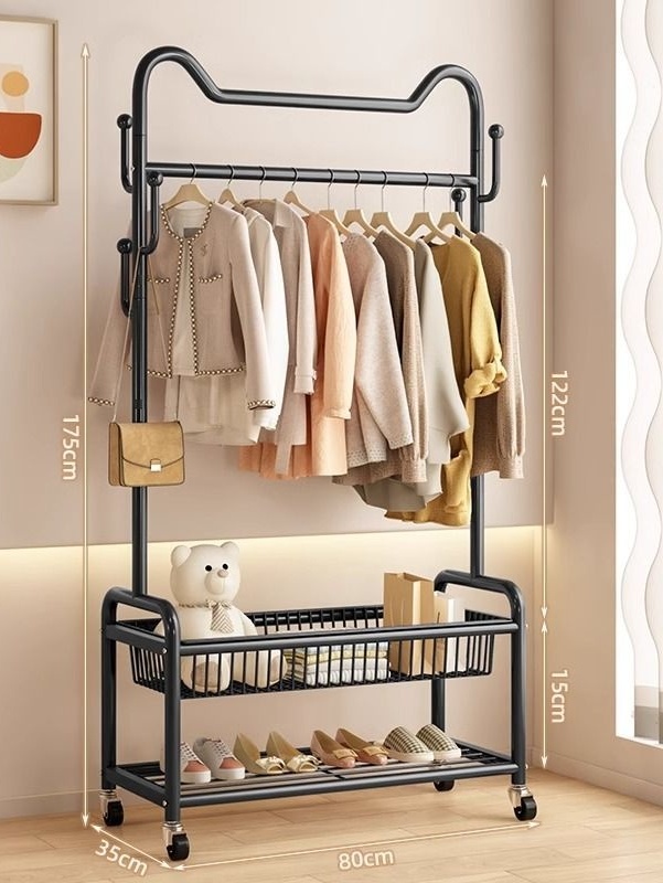 80cm noir+panier de rangement+étagère à chaussures