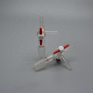 Laboratuvar borosilikat cam özelleştirilmiş PTFE musluk T-şekil, üç-yönlü, üç yönlü adaptörü - Product Image 6