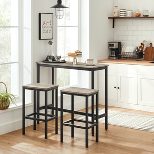 Modern Dinning <strong>Table</strong> and Chair <strong>Set</strong> One <strong>Table</strong> with Two Chairs - Product Image 1