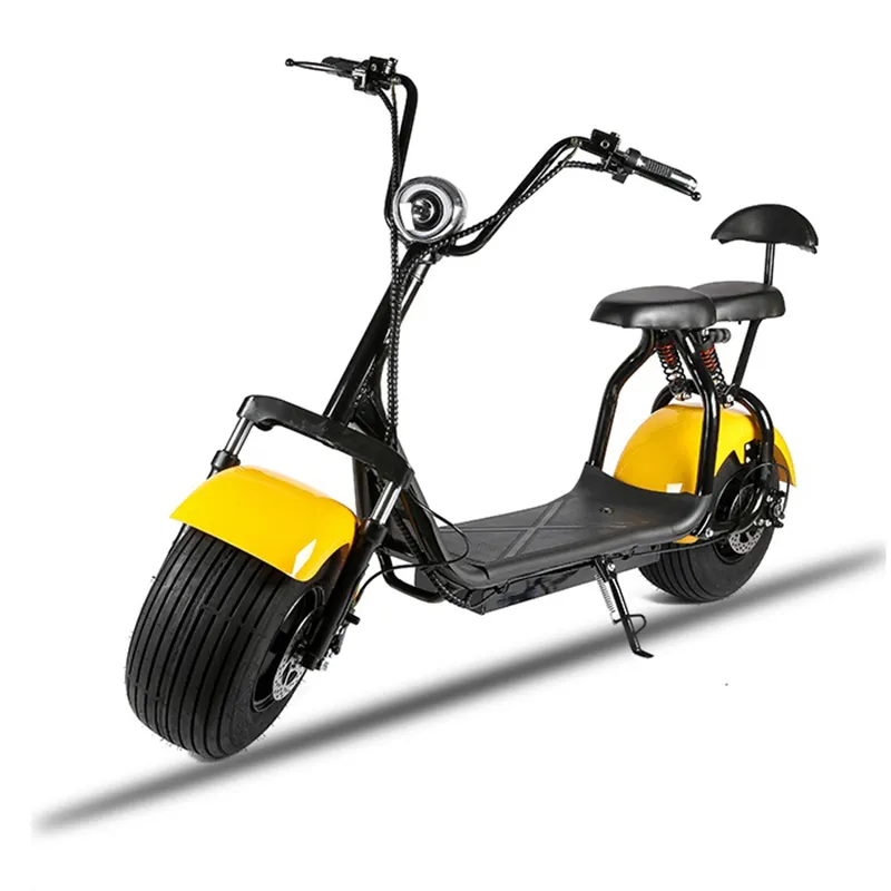 Entrepôt 1000w 60v 8 pouces gros pneu classique vente à chaud scooter électrique 2 roues Citycoco pour scooter adulte