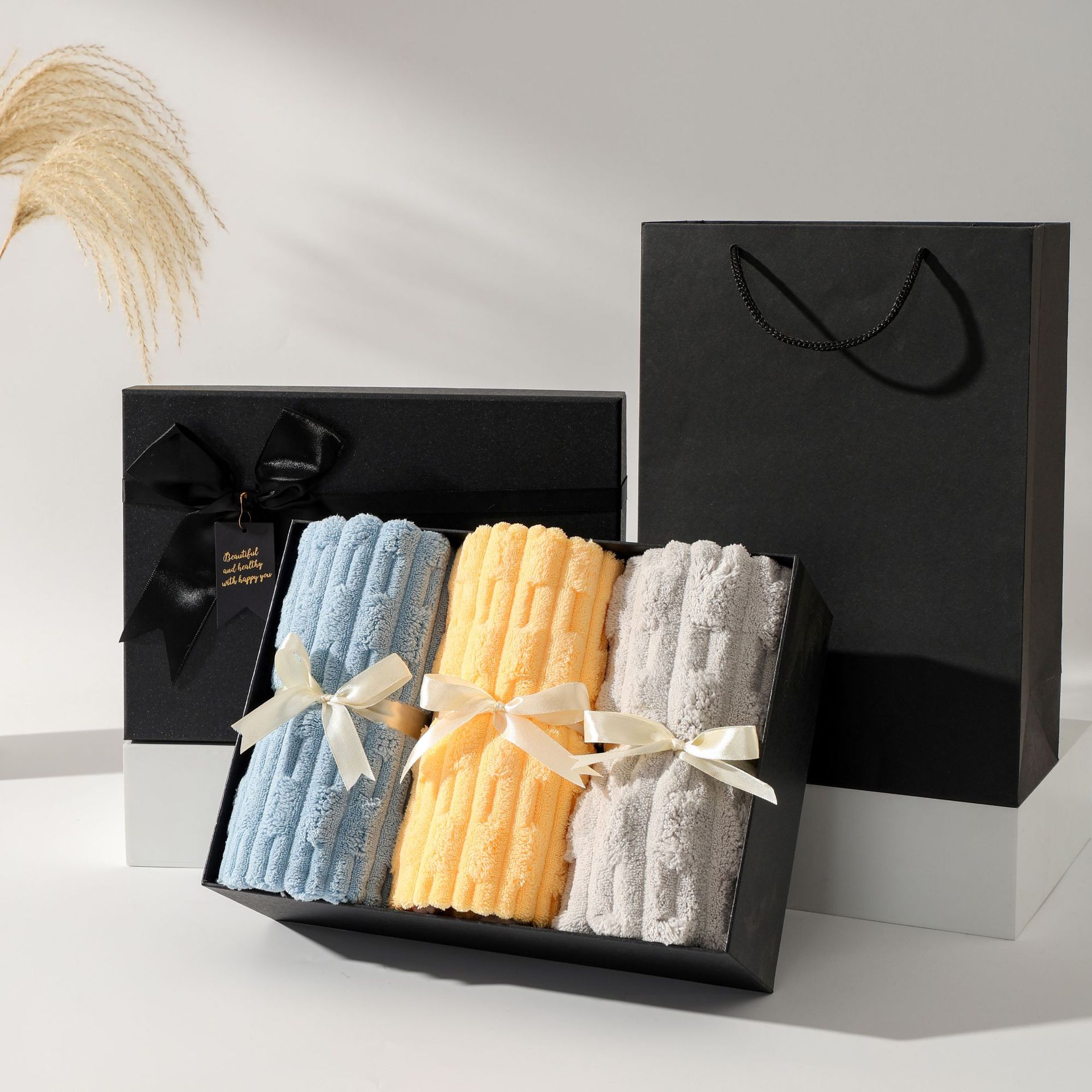 Black bow gift box