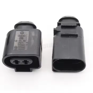 1J0973722 <strong>8D0973822</strong> FEP 3.5mm 2 Pin Female Male Temp Sensor Connector Plug 2 Wire for Audi VW