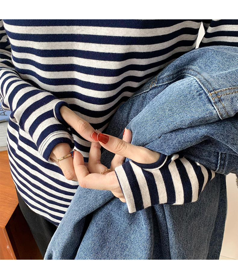 Best Price Round Neck Casual 100% cotton Custom Printed Knitted Long Sleeve Loose Top for Women's Shirts