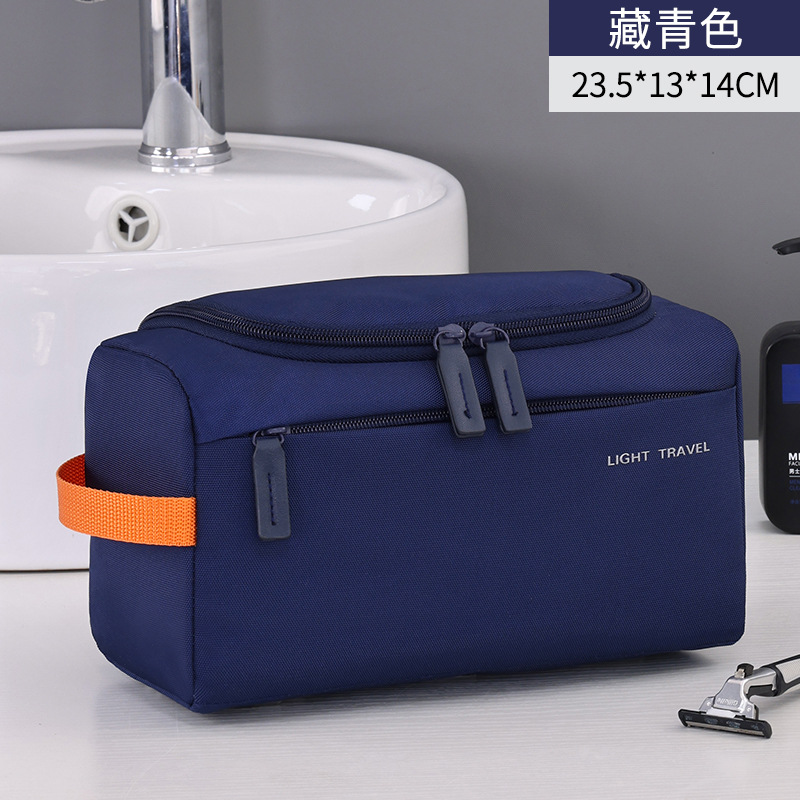 Léger, portable, bleu marine, taille moyenne.