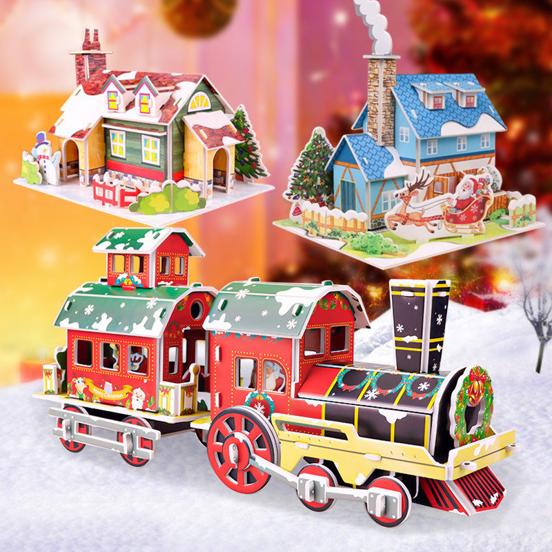 Train de Noël, chalet de Noël, Noël en ville des neiges