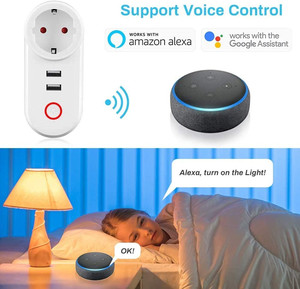 สมาร์ทซ็อกเก็ต10A 16A US EU UK AU Israel BR WIFI,พร้อมตัวจับเวลาควบคุมระยะไกล USB คู่แอปสมาร์ทไลฟ์รองรับ Alexa Google - Product Image 5