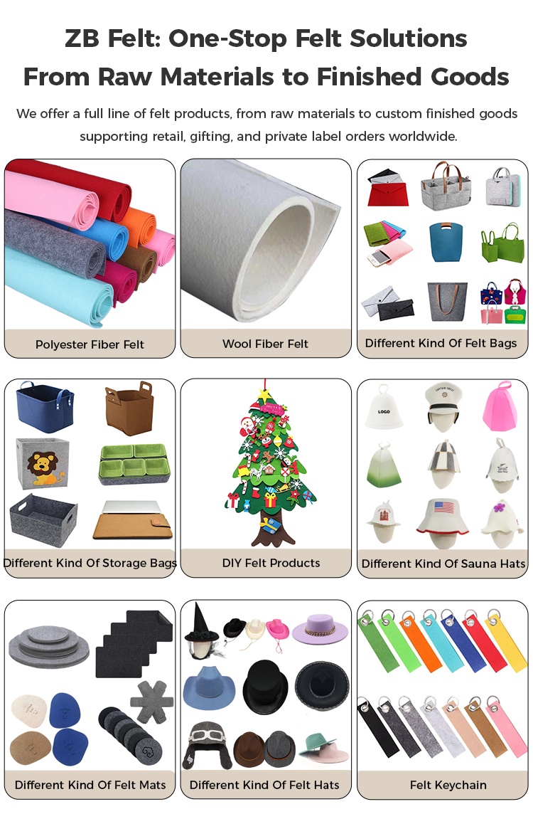 One-stop customized felt products