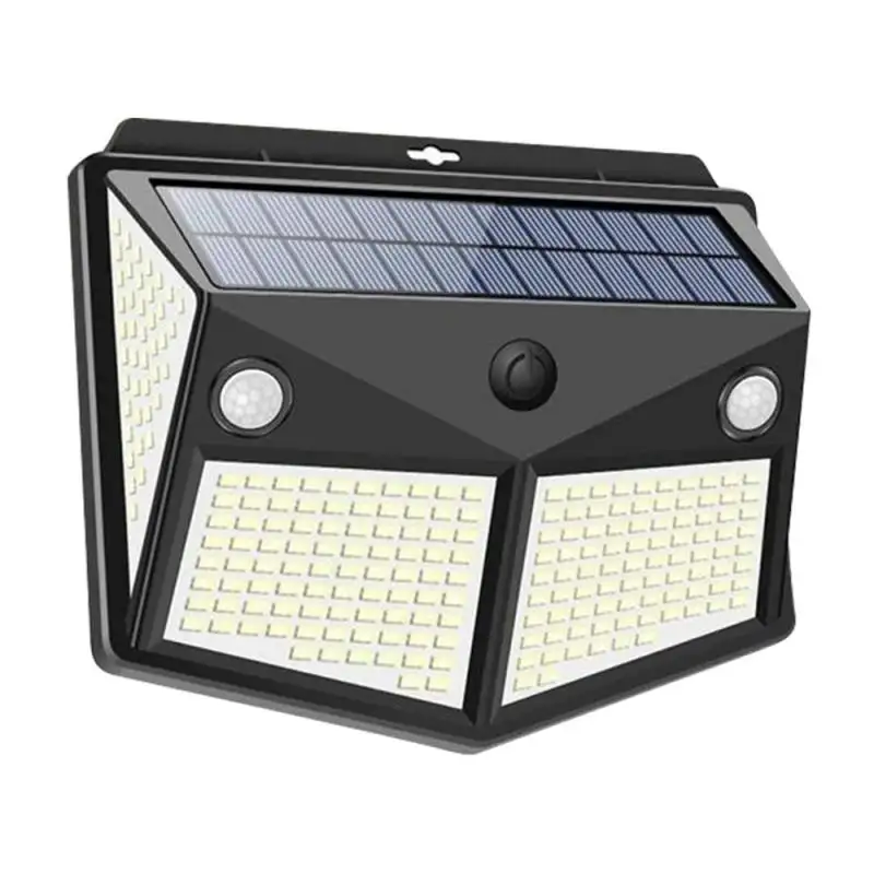 260 LED 태양 광 조명 야외 태양 광 램프 태양 광 발전 햇빛 방수 PIR 모션 센서 벽 램프