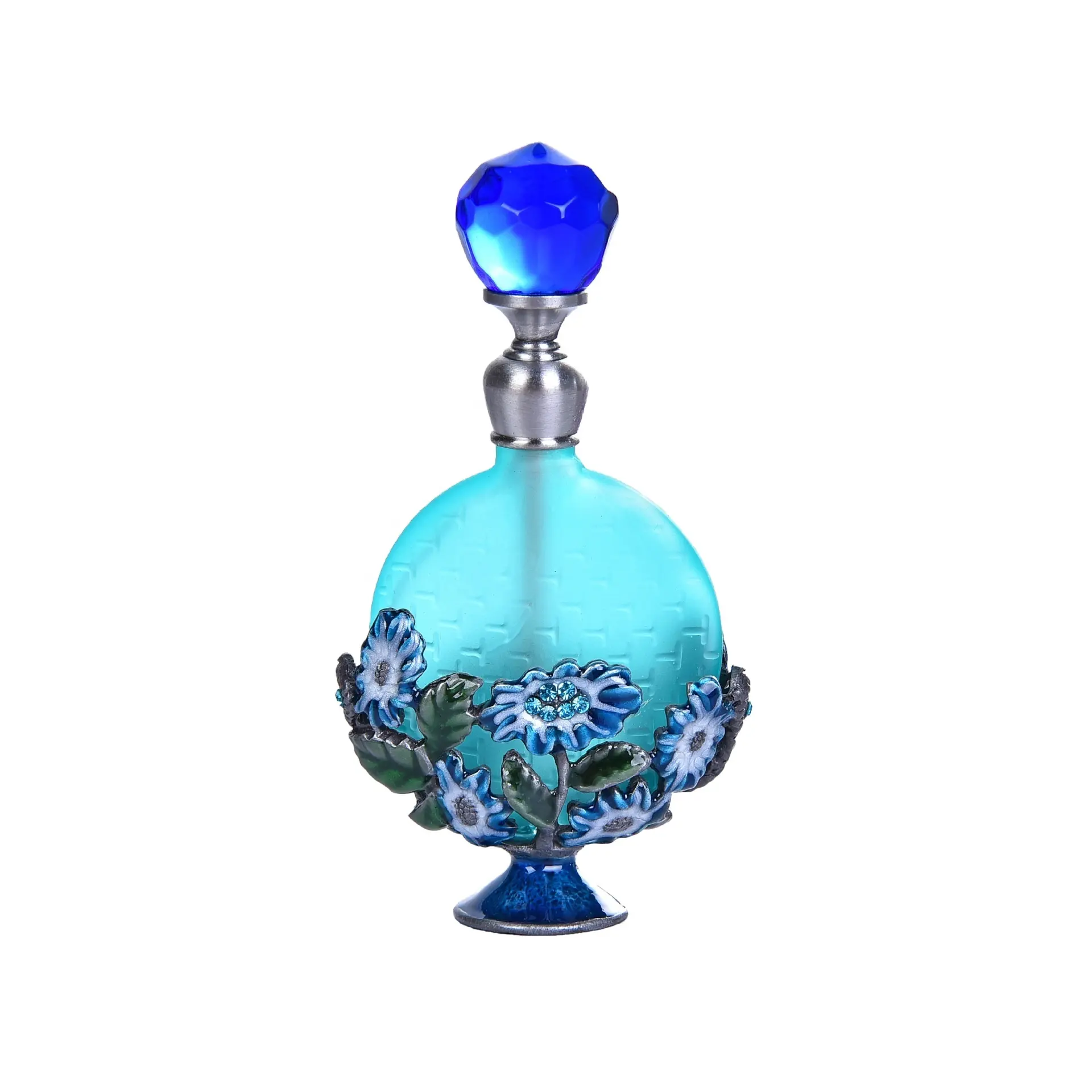 Заводская цена, 8 мл, синий цвет, арабский флакон для духов с металлической палочкой