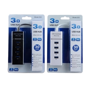 超高速多4端口USB 3.0集线器，带发光二极管灯5gbps C型3.1 2.0分离器扩展适配器，适用于电脑 - Product Image 5