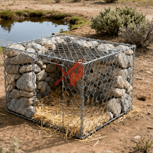 ตะแกรงกาเบียนขนาดเล็ก (ความยาว 1-2 เมตร กว้าง 0.5-1 เมตร สูง 0.3-0.5 เมตร) ตาข่ายรูหกเหลี่ยมเชื่อม ชุบสังกะสีแบบจุ่มร้อน แข็งแรง ทนทาน - Product Image 5