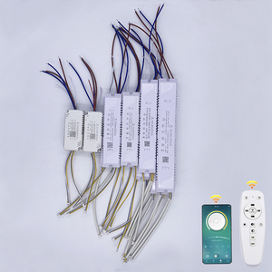 APPコントロールLEDドライバー2.4GリモートインテリジェントLEDトランス (20-40W)X2 (40-60W)X2調光可能な色変更可能なシャンデリア用