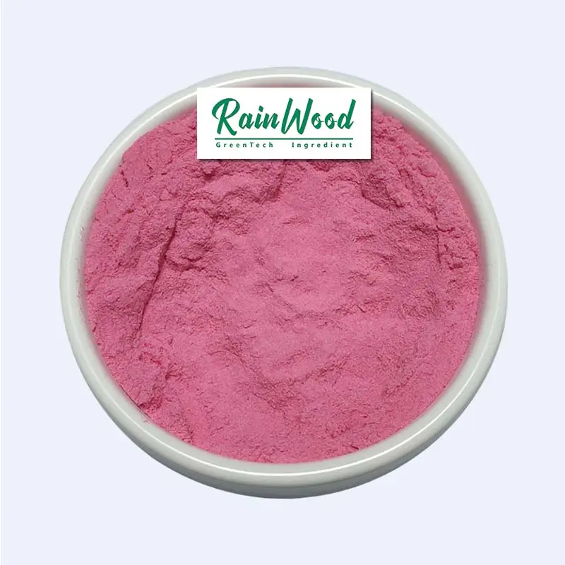 Rainwood-extracto de zumo de fruta natural puro, polvo de fresa seca congelada orgánica a granel