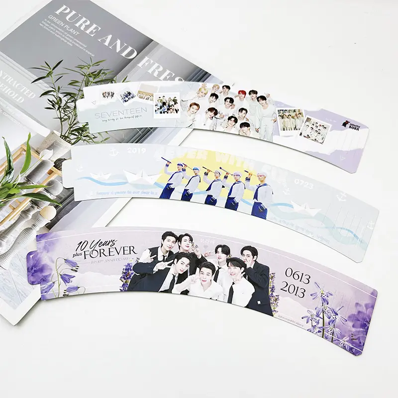 Copo de papel barato para desenho personalizado, capa estampada para fãs de Kpop Idol, desenho animado, suporte para festa de aniversário