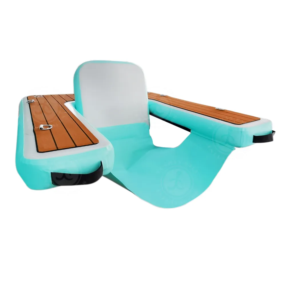 طاولة مائية عائمة على شكل حوض مياه بحيرة بحرية مع كراسي قابلة للنفخ كرسي قابل للنفخ لحمام السباحة