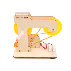 2024 New DIY bằng gỗ thủy lực máy xúc trẻ em Đồ chơi giáo dục hơi nước thí nghiệm khoa học thiết lập bao bì - Product Image 4