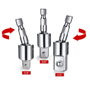 3pcs Power Drill <strong>Sockets</strong> <strong>Adapter</strong> Sets 360 Degree <strong>Rotatable</strong> Hex Shank Impact Driver <strong>Socket</strong> <strong>Adapter</strong> to 1/4&quot; 3/8&quot; 1/2&quot; Drill Impact - Product Image 2