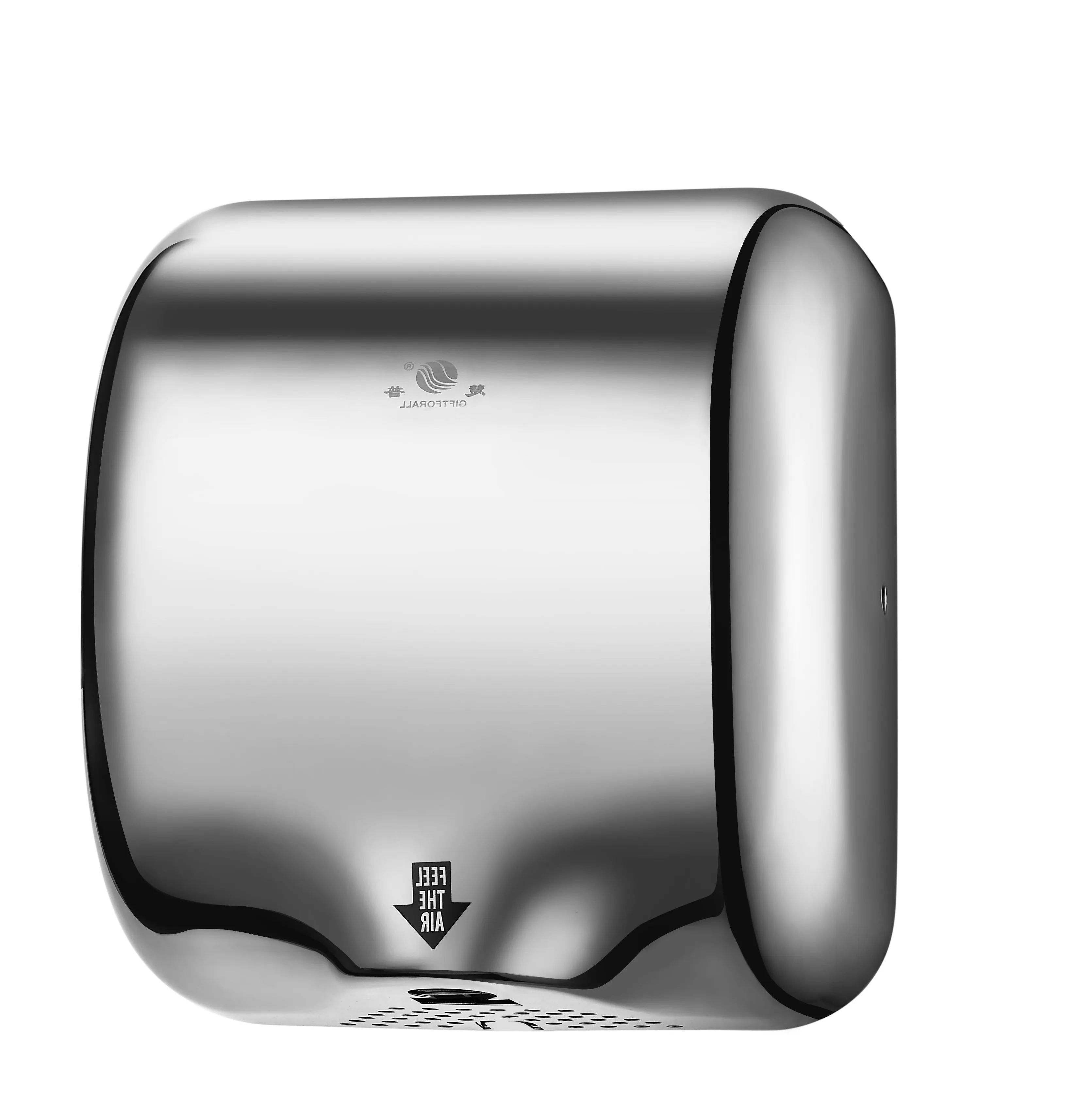 Vente en gros à bas prix 30 m/s haute vitesse Salle de bain sèche-mains mural Machine automatique en acier inoxydable Ss304 sèche-mains électrique