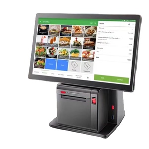 Nuevo diseño todo en uno equipo de caja registradora POS de encimera máquina de sistema POS Android con lector de tarjetas WIFI BT NFC