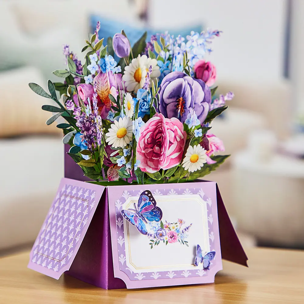 Mother's Day 3D greeting card ins style flower bouquet greeting card