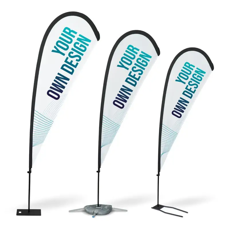 Personalizzato 12ft pubblicità Outdoor Flying Banner Teardrop Tear Drop Flags Beach acquista Feather Flag