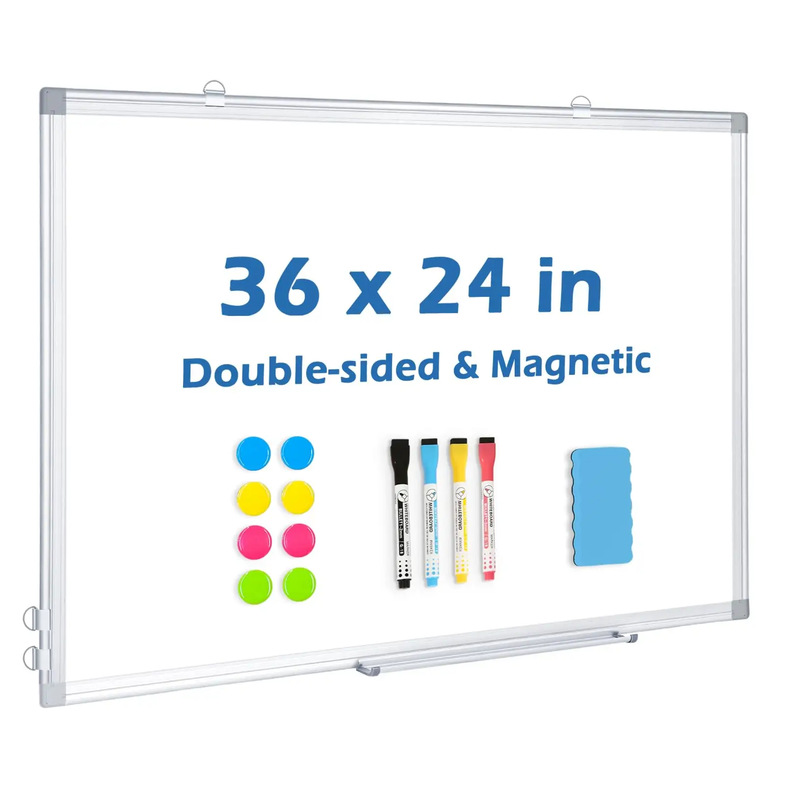 白い磁気ボード両面アルミフレーム学校ライティング実用的な厚い教育