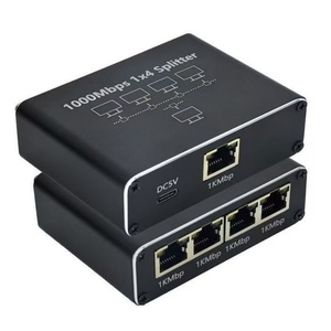 高速1000Mbps RJ45互联网分离器1至4 RJ45网络适配器以太网交换机1至4设备1000Mbps以太网集线器 - Product Image 1