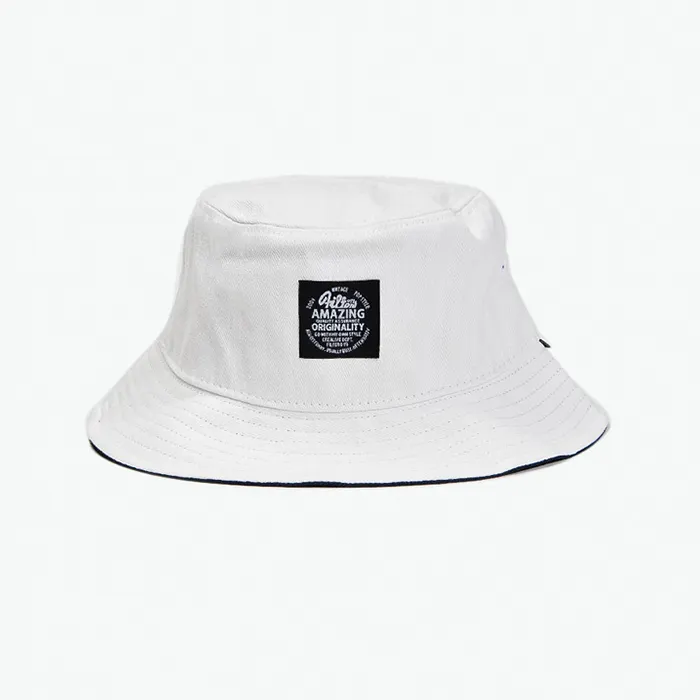 Custom Logo Geweven Label Unisex Volwassen Emmer Cap Vis Hoed Katoen Voor Visser