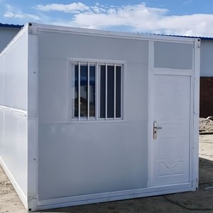 折叠的钢夹芯板可扩展适用于办公室的集装箱扁平包装外壳