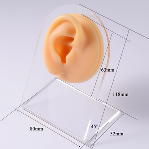 Insan kulak burun modeli yumuşak silikon vitrin modeli stentler ile sahte gerçek yapay Piercing Model ekran aracı Piercing takı - Product Image 4