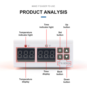 Intelligent Digital Temperature Time <strong>Controller</strong> 110V 220V Thermostat <strong>Timer</strong> Heating and Cooling With Temperature <strong>Sensor</strong> ZFX-9060A